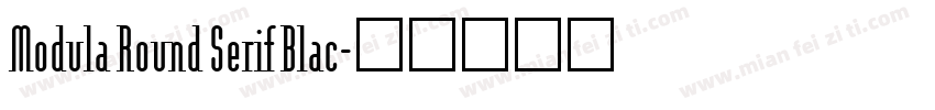 Modula Round Serif Blac字体转换